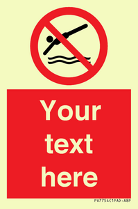 Custom prohibition no diving